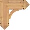 Ekena Millwork Thorton Arts and Crafts Smooth Bracket w/ Offset Brace, Western Red Cedar, 7 1/2"W x 18"D x 18"H BKT0806X18X18THR03SWR - alternate 3